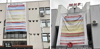 CHP'li belediyenin astığı borç afişine MHP'den jet karşılık
