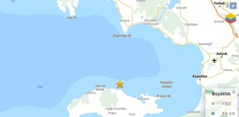 İzmir'in Seferihisar ilçesinde 4,5 büyüklüğünde deprem meydana geldi