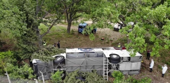 Kırklareli'nde yolcu otobüsü devrildi, 11 kişi yaralandı