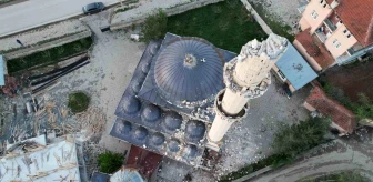 Tokat'ta meydana gelen depremin hasar boyutu dron ile görüntülendi