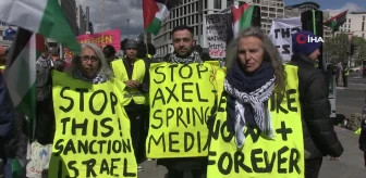 Almanya'da İsrail'e silah sevkiyatını durdurun protestosu