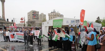 Kayseri Filistin'le Dayanışma Platformu İsrail'in saldırılarını protesto etti