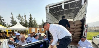 Gaziantep'in Nurdağı ilçesinde çiftçilere yer fıstığı tohumu desteği