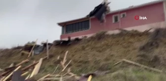 Şiddetli fırtına Çankırı'da hayatı felç etti: Çatılar uçtu ağaçlar devrildi