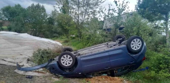Denizli'de Tırın Arkadan Çarptığı Otomobil Takla Attı: 3 Yaralı