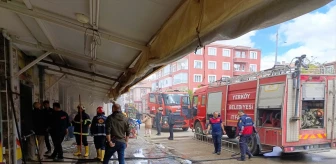 Yozgat Yerköy'de bir markette çıkan yangın söndürüldü
