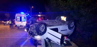 Safranbolu'da otomobil kaza yaptı, sürücü yaralandı