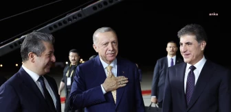 Cumhurbaşkanı Erdoğan, Irak Kürt Bölgesel Yönetimi'nde karşılandı