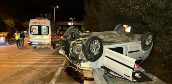 Safranbolu'da Otomobil Devrildi, Sürücü Yaralandı