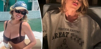 Sydney Sweeney, Meksika tatilinde üzerinde 'Harika göğüslere sahip olduğum için özür dilerim' yazılı tişört ile fotoğraf paylaştı