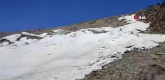 Doski Vadisi'nde 5 metreyi bulan karda yol açma çalışması