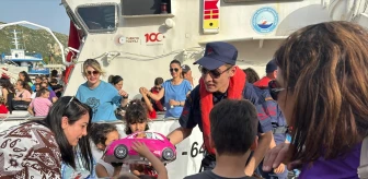 Samandağ'da çocuklar sahil güvenlik gemisiyle geziye katıldı