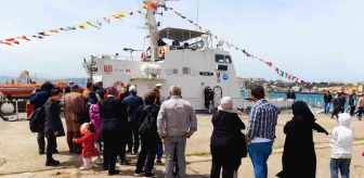 Sinop Limanı'na demir atan TCSG-72 Sahil Güvenlik Botu halkın ziyaretine açıldı