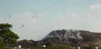 Yeni Delhi'deki Devasa Çöp Yangını Sürüyor