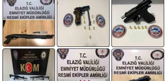Elazığ'da 14 Adet Ruhsatsız Silah Ele Geçirildi