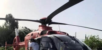 Kalp hastası bebek ambulans helikopterle hastaneye ulaştırıldı