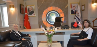 İscehisar Kaymakamı Özlem Kılıçtürk, belediye başkanı Seyhan Kılınçarslan'ı ziyaret etti