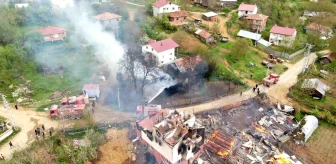 Kastamonu'da çıkan yangında 2 ev ve ahır kül oldu