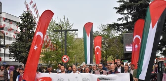 Trabzon'da Filistin'e Destek Yürüyüşü ve Oturma Eylemi Gerçekleştirildi