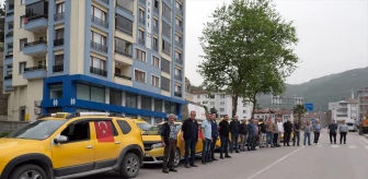Kastamonu'da öldürülen taksici için taksiciler konvoy düzenledi