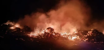 Kars'ın Kağızman ilçesinde çöplük yangını söndürüldü