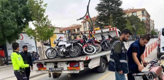 Kulu'da motosiklet denetimleri: 13 motosiklet trafikten çekildi