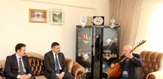 Erzurum Valisi Mustafa Çiftçi, Halk Ozanı Yıldırım Coşkunlı'nın evine konuk oldu