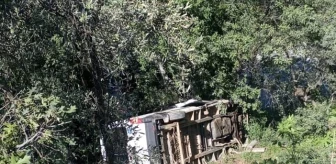 Aydın'da minibüs uçuruma yuvarlandı: 1 ölü, 1 yaralı