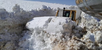 Hakkari'de karla mücadele ekipleri üs bölgesinin yolunu açmak için çalışıyor