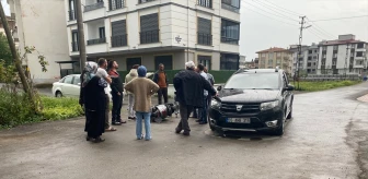 Samsun'da otomobil ile motosiklet çarpıştı, sürücü yaralandı