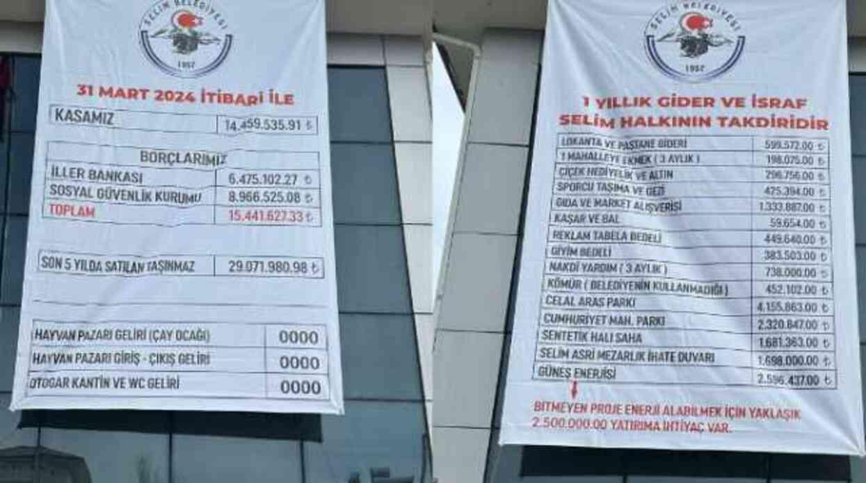 Seçim sonrası en ilginç pankart: 30 yıldır kamuya ait olan hat ve Iphone 13 Pro Max belediyemize teslim edilmemiştir