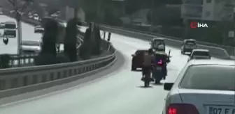 Peşindeki polisin üzerine motosiklet süren sürücüye 38 bin lira para cezası