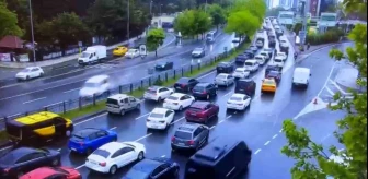 Beşiktaş Levent'te feci kaza: 8 araç karıştı