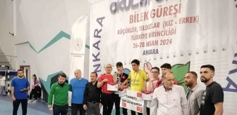 Kayseri Sporcuları Okul Sporları Bilek Güreşi Türkiye Şampiyonasında 16 Madalya Kazandı