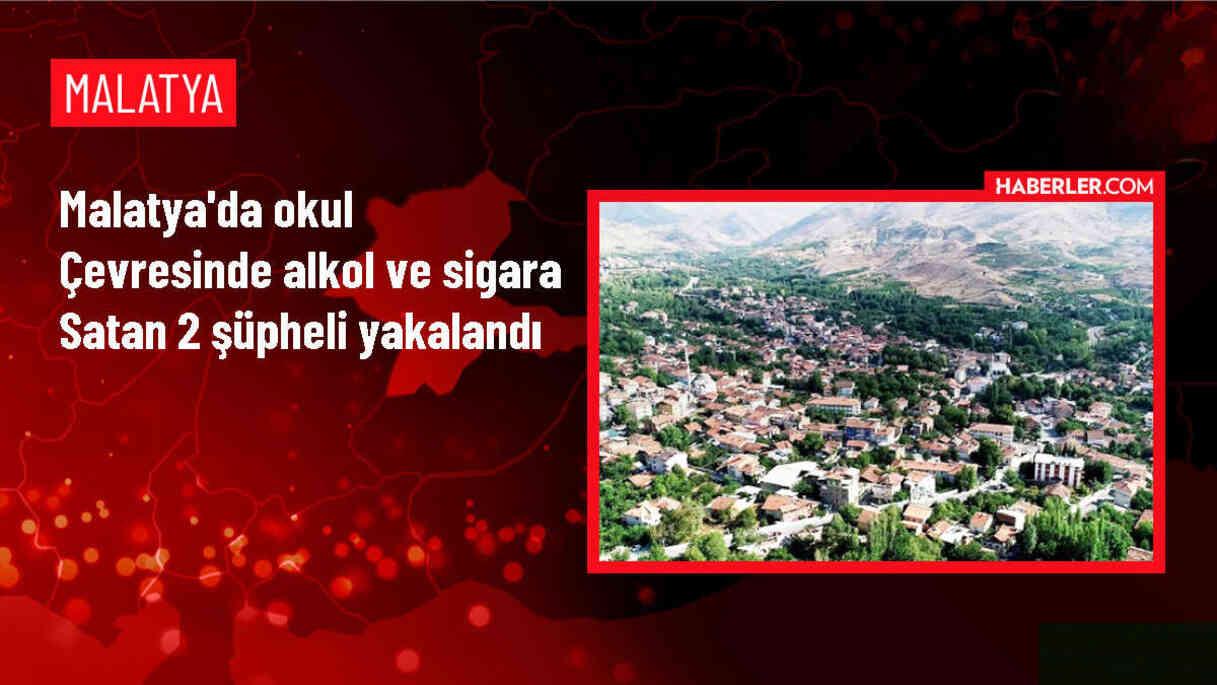 Malatya'da okul çevresinde alkol ve sigara satışı yapan 2 şüpheli gözaltına alındı