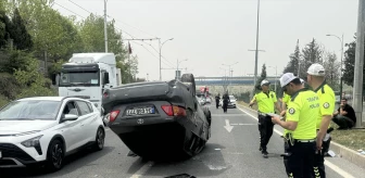 Malatya'da otomobil takla attı, 1 kişi yaralandı