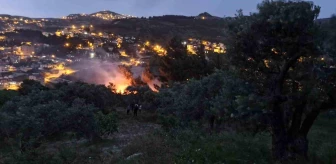 Hatay'ın Antakya ilçesinde yıldırım düşmesi sonucu yangın çıktı