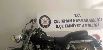 Şanlıurfa'dan çalınan motosiklet Adıyaman'ın Çelikhan ilçesinde bulundu