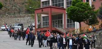 Gümüşhane Üniversitesi Öğrencileri İsrail'in Filistin'e Yönelik Saldırılarını Protesto Etti