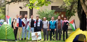 AGD Kayseri Şubesi Üniversite Komisyonu Gazze'ye Destek İçin Çadırlar Kurdu