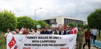 Siirt Üniversitesi Öğrencileri Filistin'e Destek Yürüyüşü Düzenledi