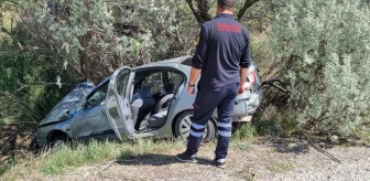 Çorum'un Alaca ilçesinde otomobil şarampole devrildi: 1 ölü, 1 yaralı