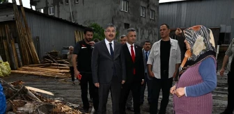 Osmaniye Valisi Erdinç Yılmaz, şiddetli yağıştan zarar gören bölgelerde inceleme yaptı