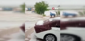 Erdemli'de dolu yağışı etkili oldu