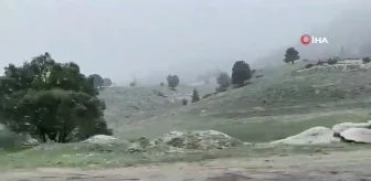Kahramanmaraş'ta yüksek kesimlere kar yağdı