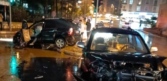 Konya'da yağışlı hava nedeniyle meydana gelen trafik kazalarında 6 kişi yaralandı