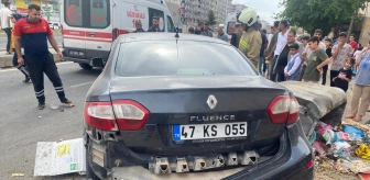Mardin'de çöp konteynerine çarpan otomobilde 4 kişi yaralandı