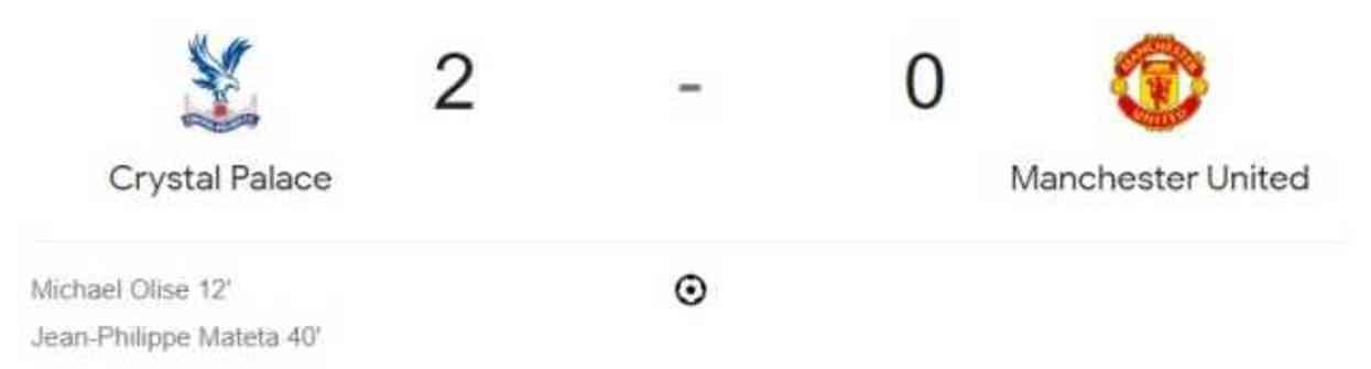 Crystal Palace Manchester United maçı kaç kaç, bitti mi? MAÇ SKORU! Crystal Palace MANU maçı kaç kaç, canlı maç skoru!
