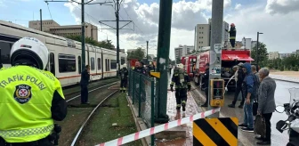 Gaziantep'te Tramvay Üzerine Yıldırım Düştü