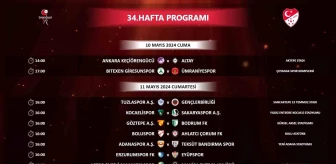 Trendyol 1. Lig'in 34. ve son haftasının programı açıklandı